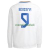 Maillot à Manches Longues Real Madrid Karim Benzema 9 Domicile 2021-22 Pour Homme